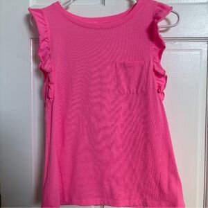 Lilly Pulitzer Pink Ruffle Tank Top
